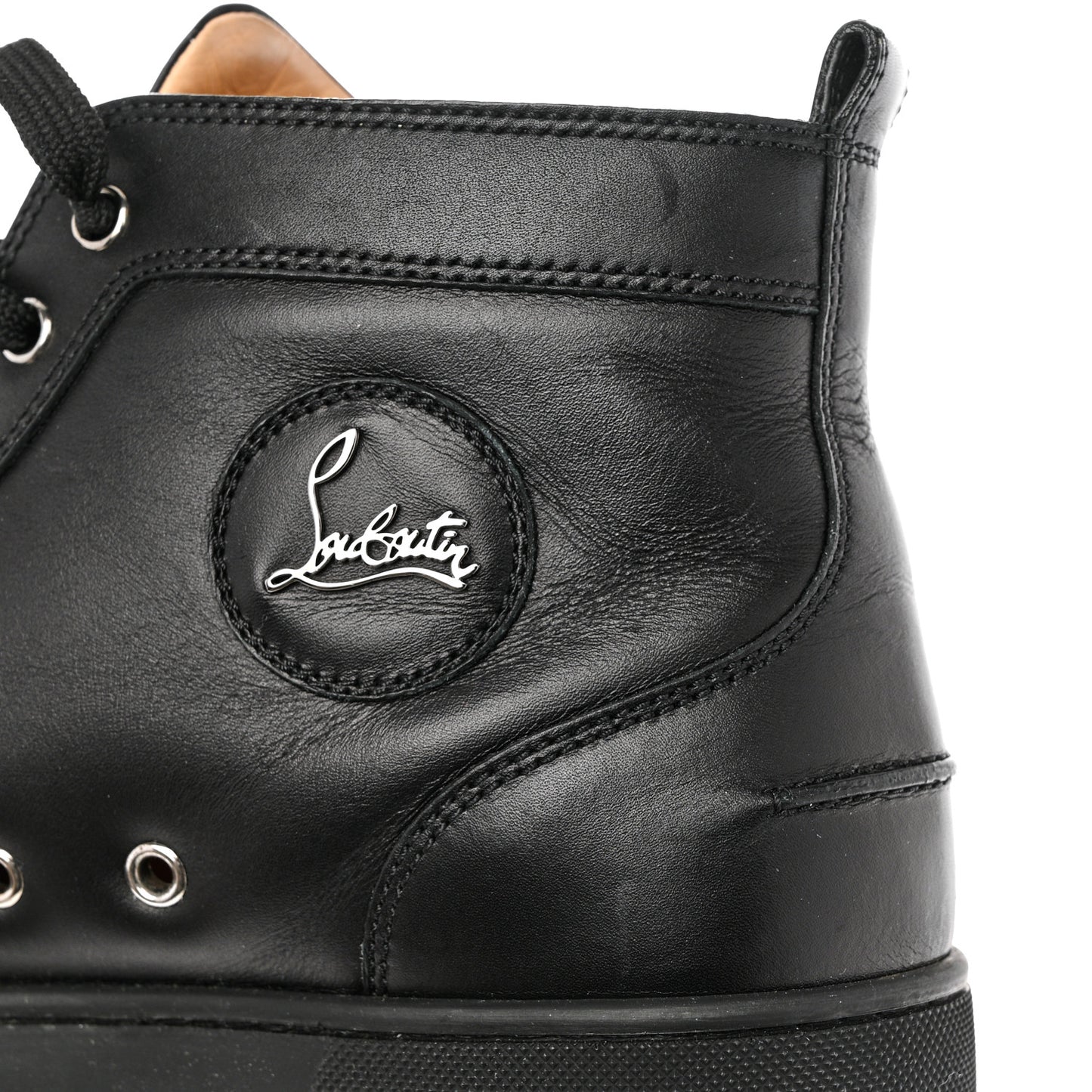 Calfskin Mens Louis Flat Sneakers 42.5 Black