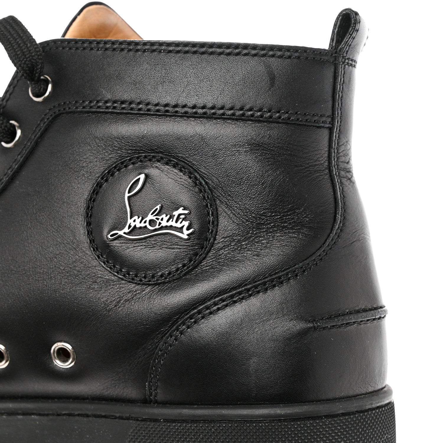 Christian Louboutin Calfskin Mens Louis Flat Sneakers 42.5 Black 10 of 10
