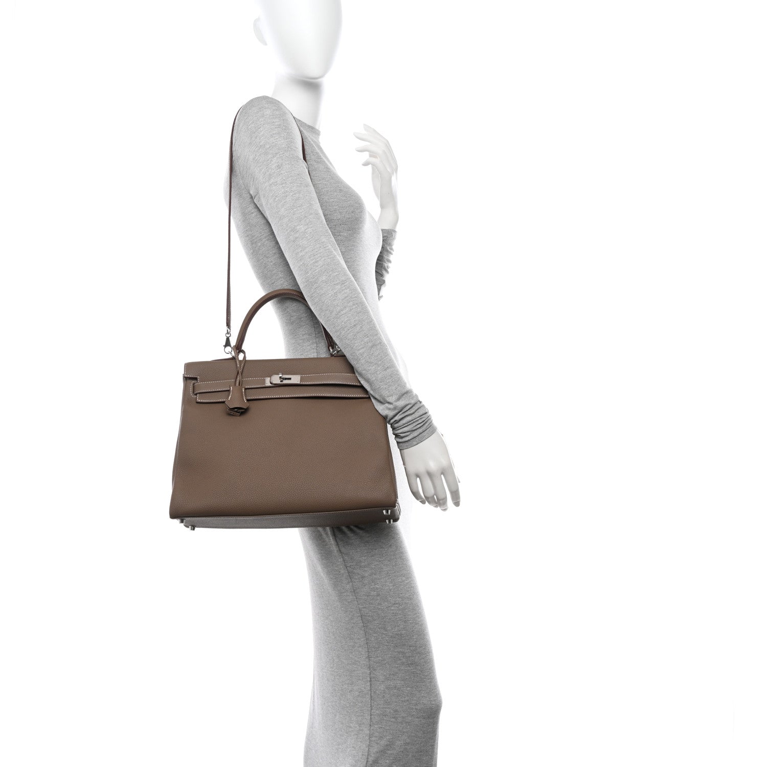 Hermes Togo Kelly Retourne 35 Etoupe 2 of 12