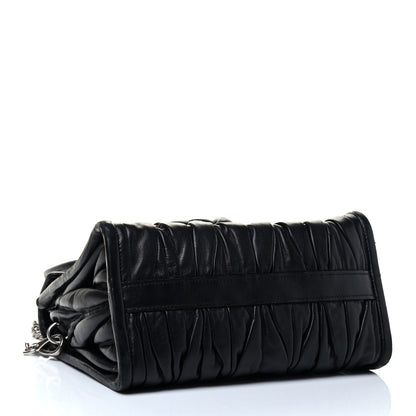 Miu Miu Nappa Matelasse Top Handle Tote Black 6 of 10