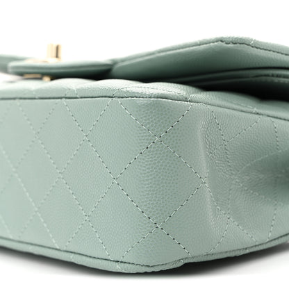Chanel Caviar Quilted Medium Double Flap Dark Green 10 of 10