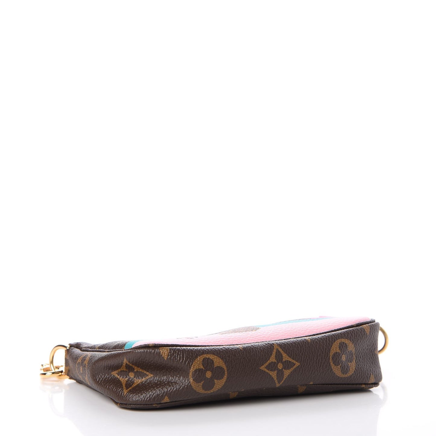 Monogram 2016 Christmas Animation Mini Pochette Accessories Rose Ballerine