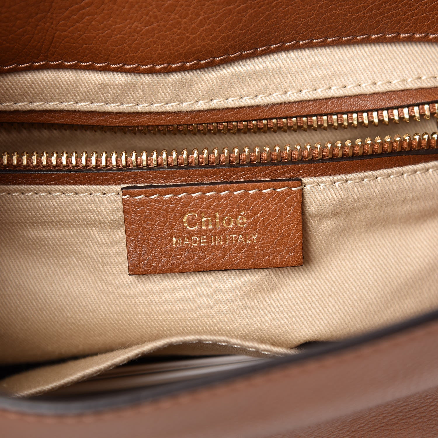 Chloe Suede Calfskin Small Faye Backpack Tobacco 8 of 9