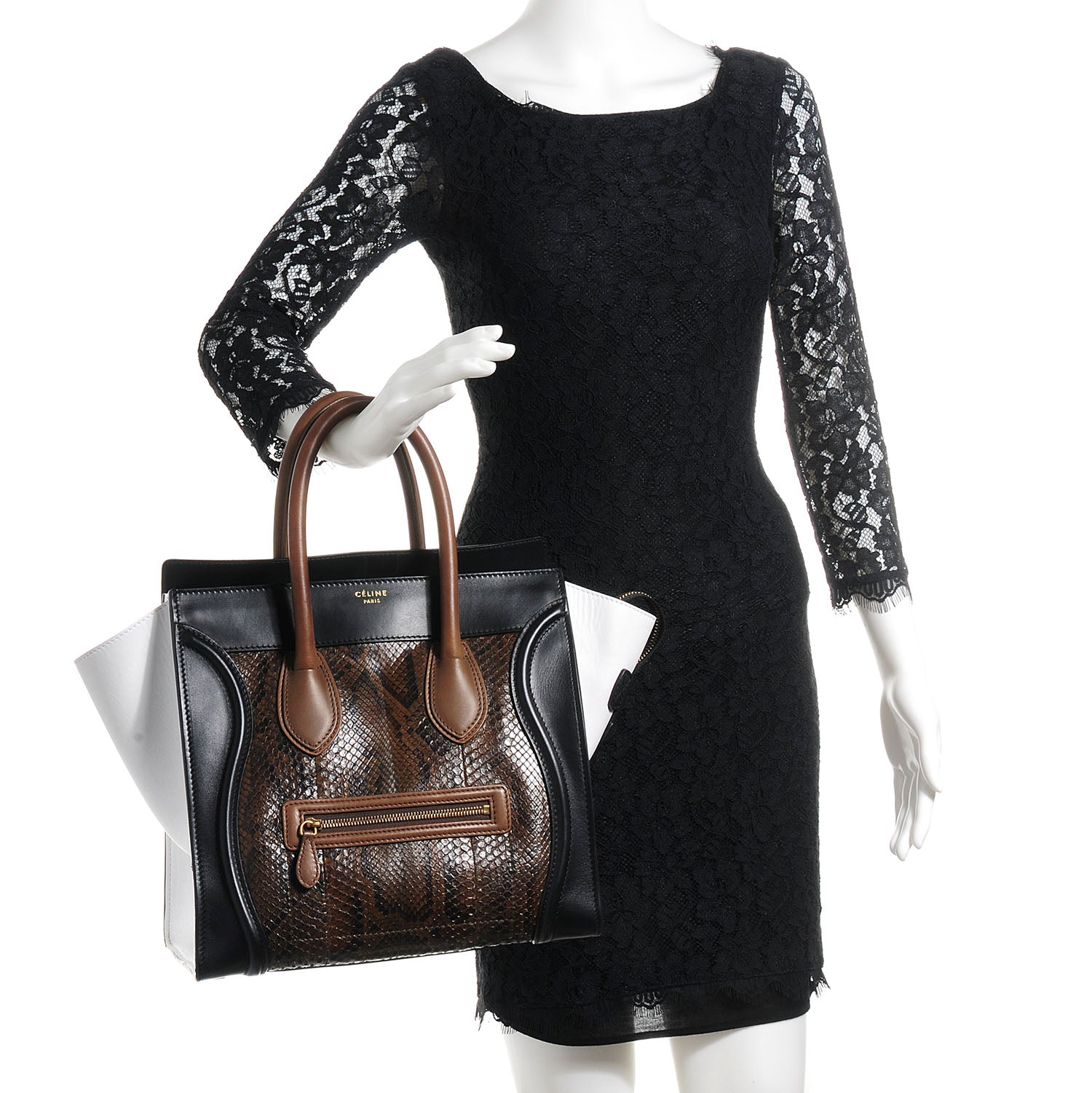 Celine Python Mini Tri-Color Luggage 2 of 7