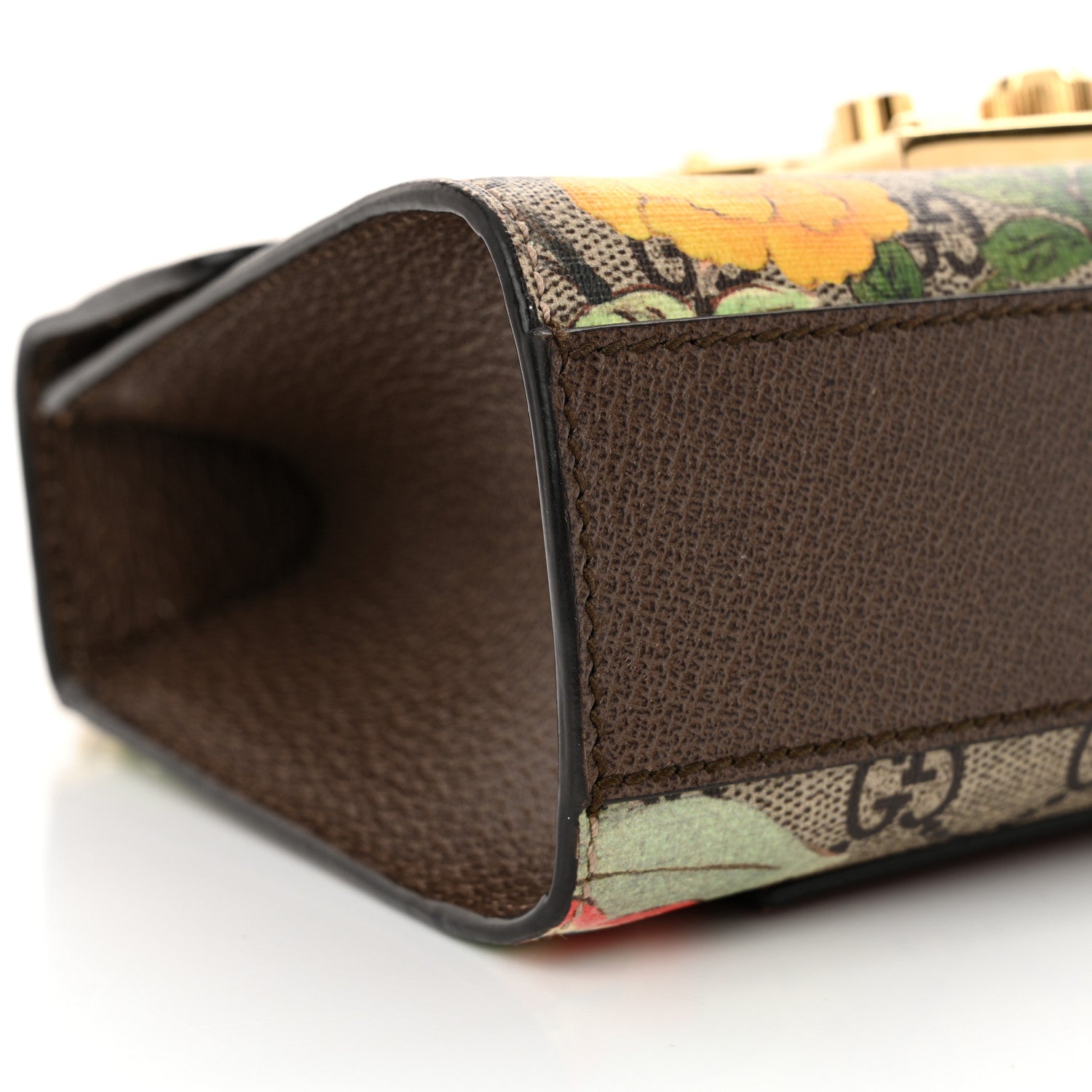 Gucci GG Supreme Monogram Tian Small Padlock Shoulder Bag Beige Multicolor New Acero 9 of 15