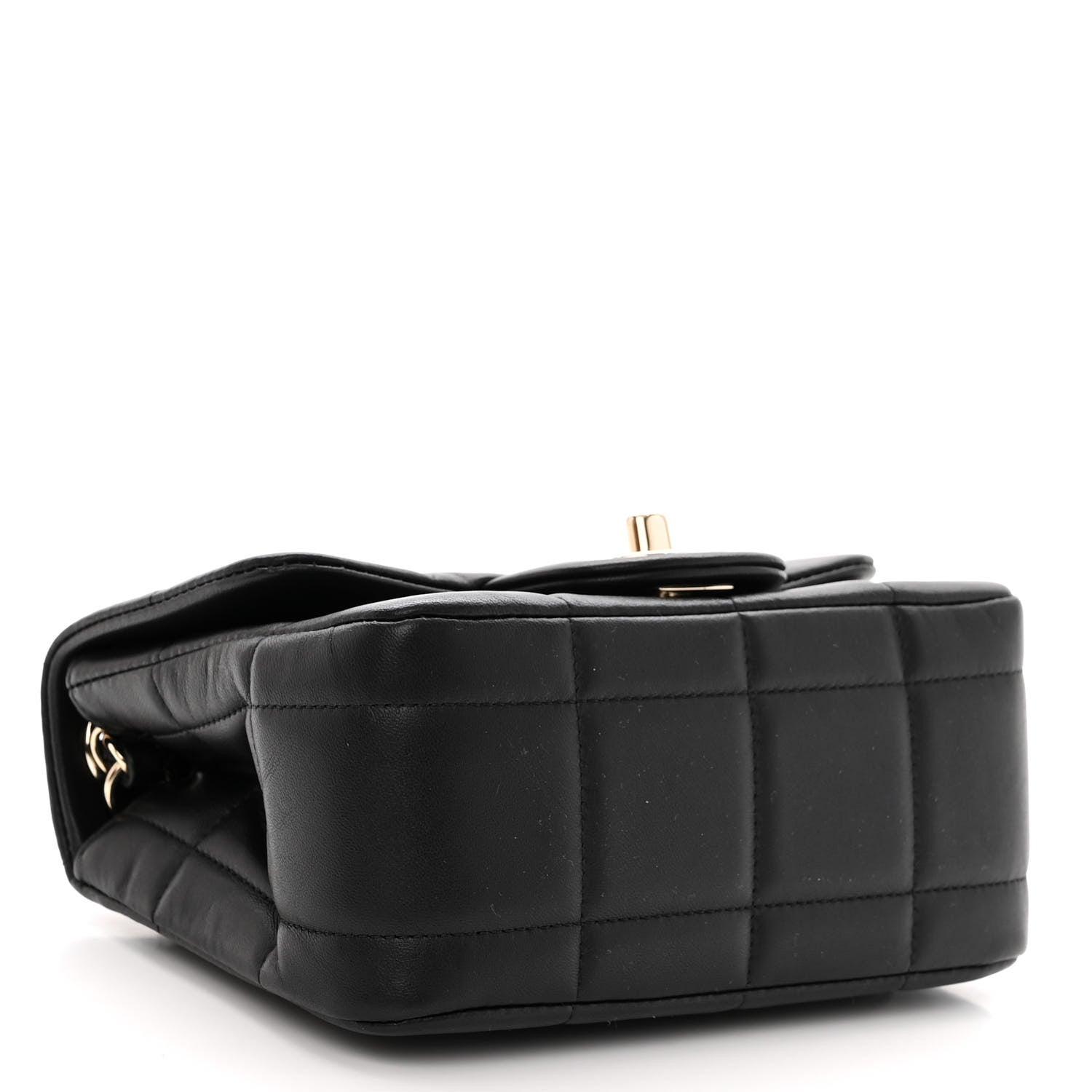 Chanel Lambskin Resin Crystal Square Quilted Mini Monacoco Flap Black 4 of 11