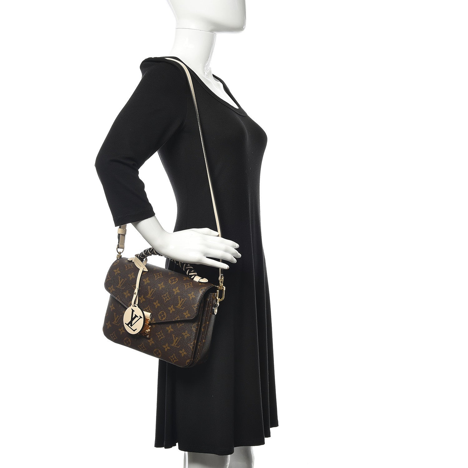 Louis Vuitton Monogram Braided Pochette Metis Creme Beige 2 of 10