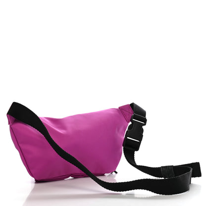 Balenciaga Sport Nylon Logo Embroidered Small Wheel Beltpack Fuchsia Black 3 of 9