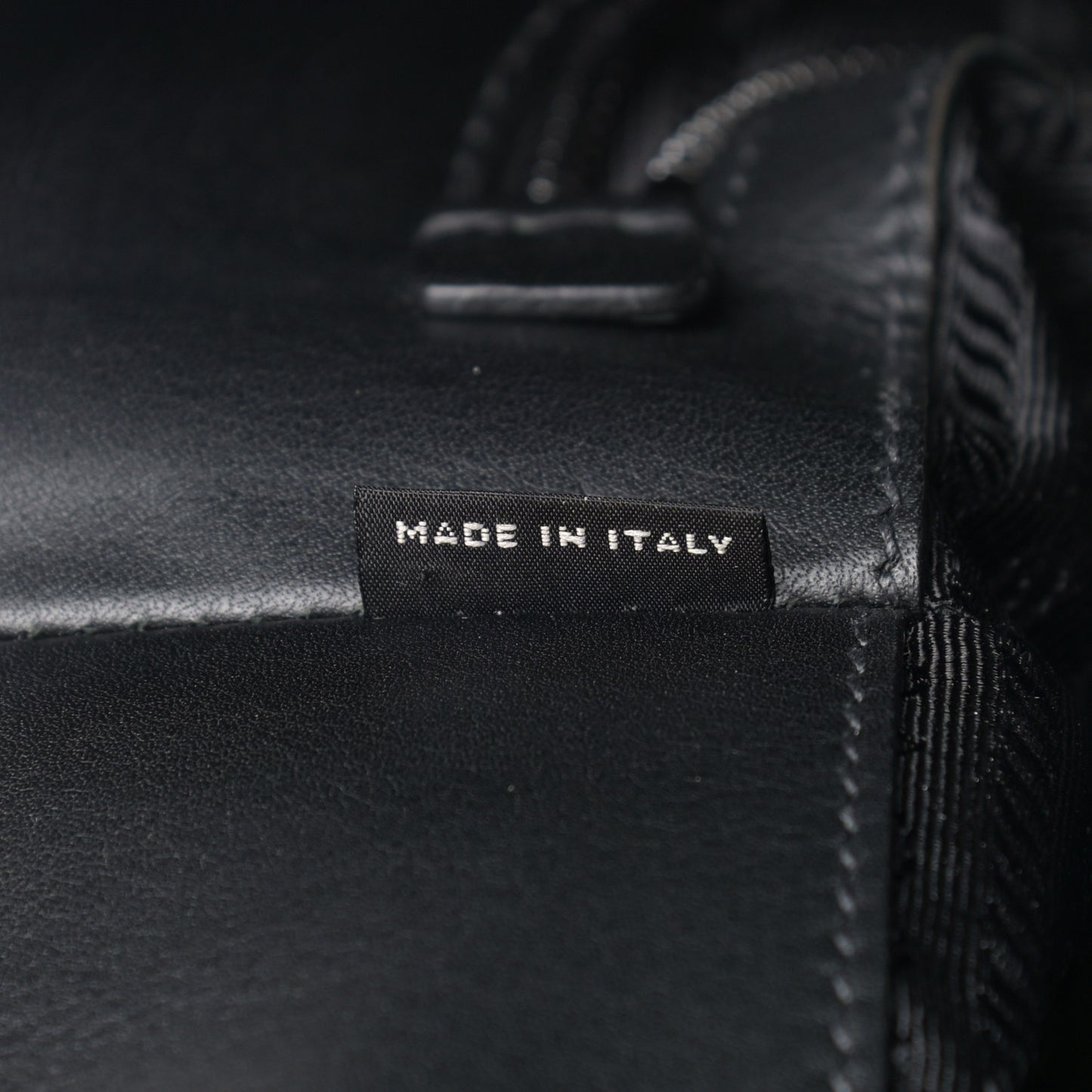 Nylon Tessuto City Calf Shopping Tote Black