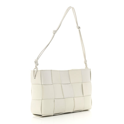Bottega Veneta Calfskin Maxi Intrecciato Cassette Pouch On Strap Chalk 3 of 15