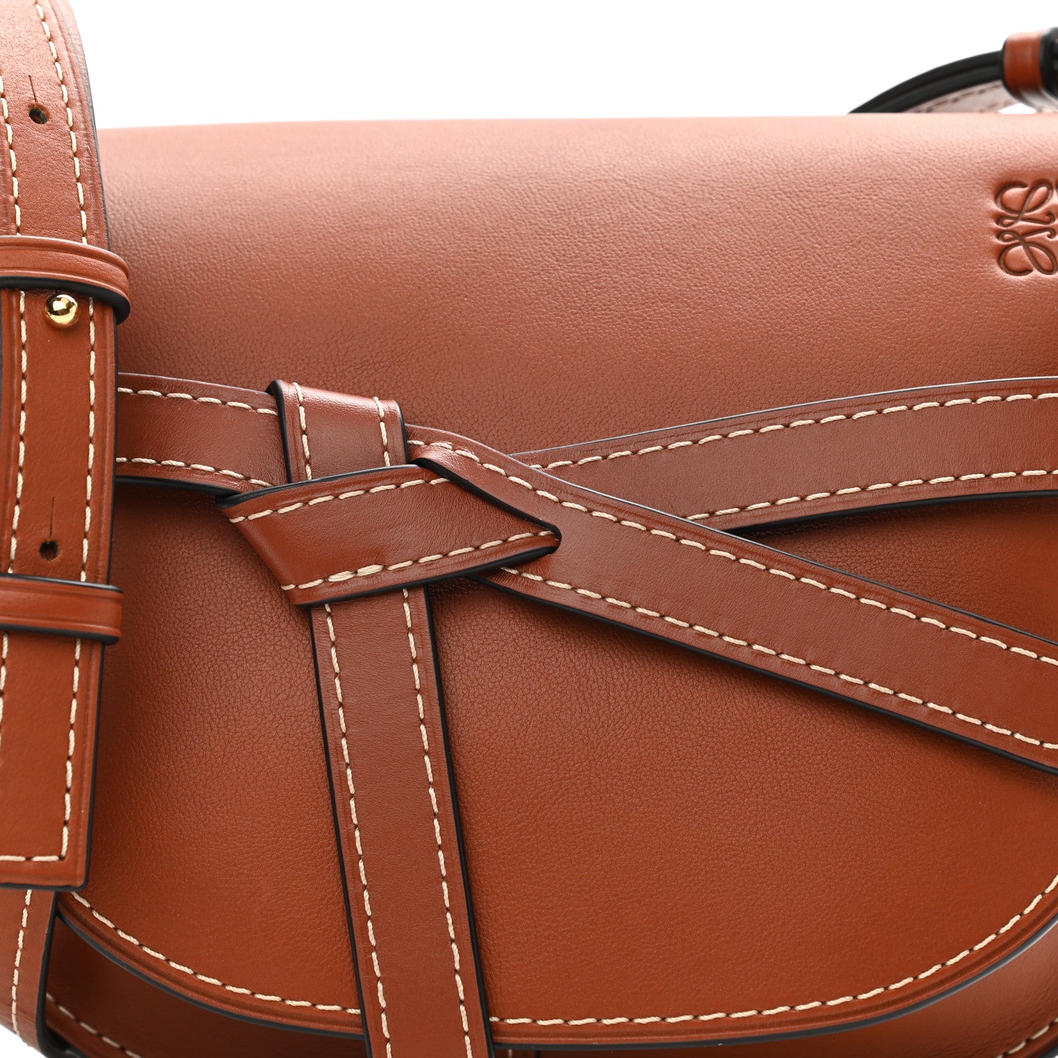 Loewe Calfskin Small Gate Crossbody Bag Rust 8 of 10