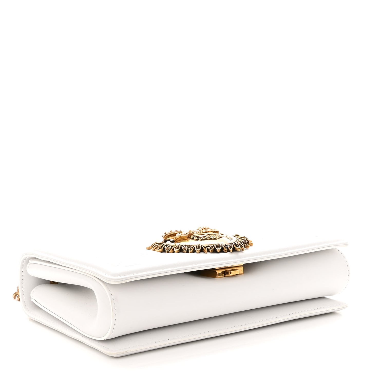 Calfskin Medium Devotion Crossbody Bag White