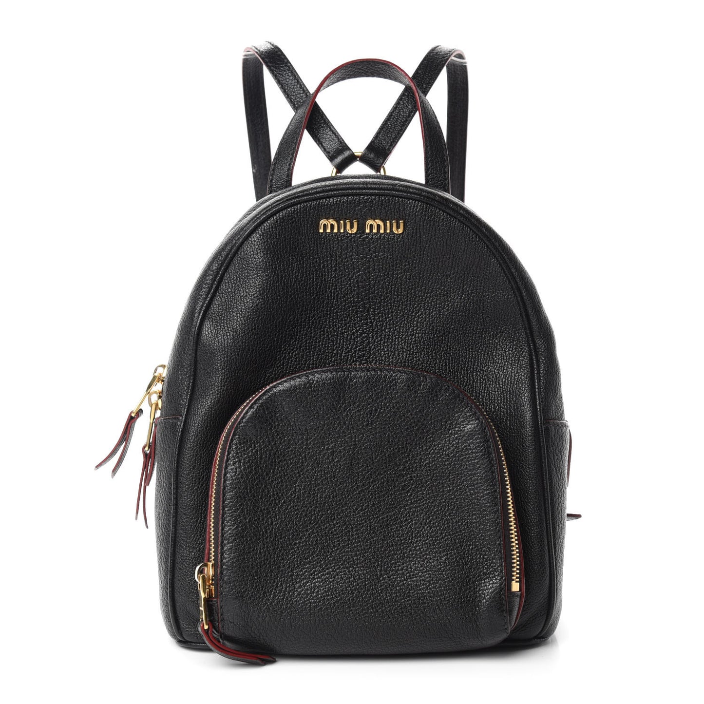 Goatskin Madras Backpack Black