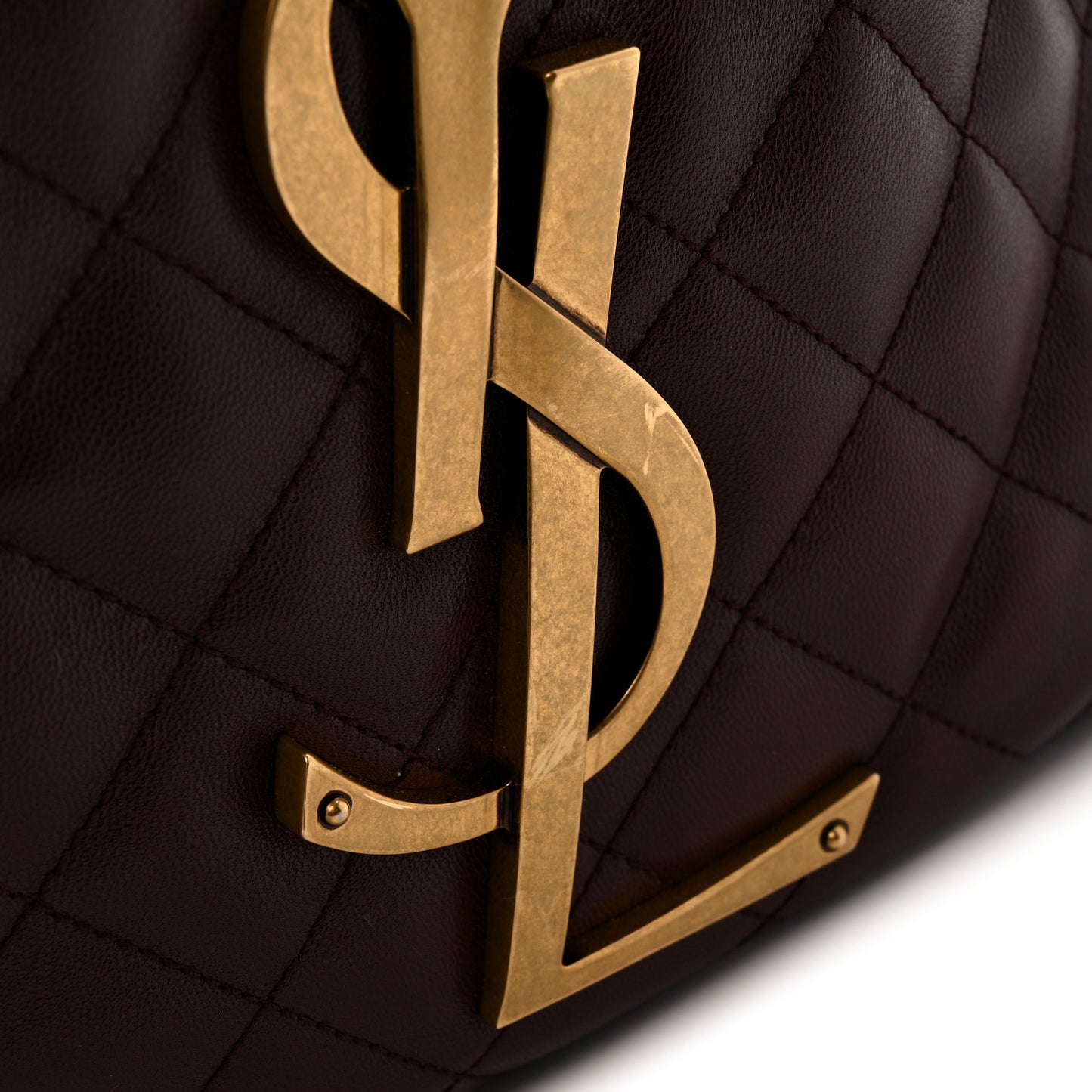 Lambskin Quilted Maxi Icare Shopping Tote Hot Wine