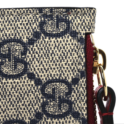 Gucci GG Supreme Monogram Coin Case Card Holder Beige Blue Hibiscus Red 7 of 8
