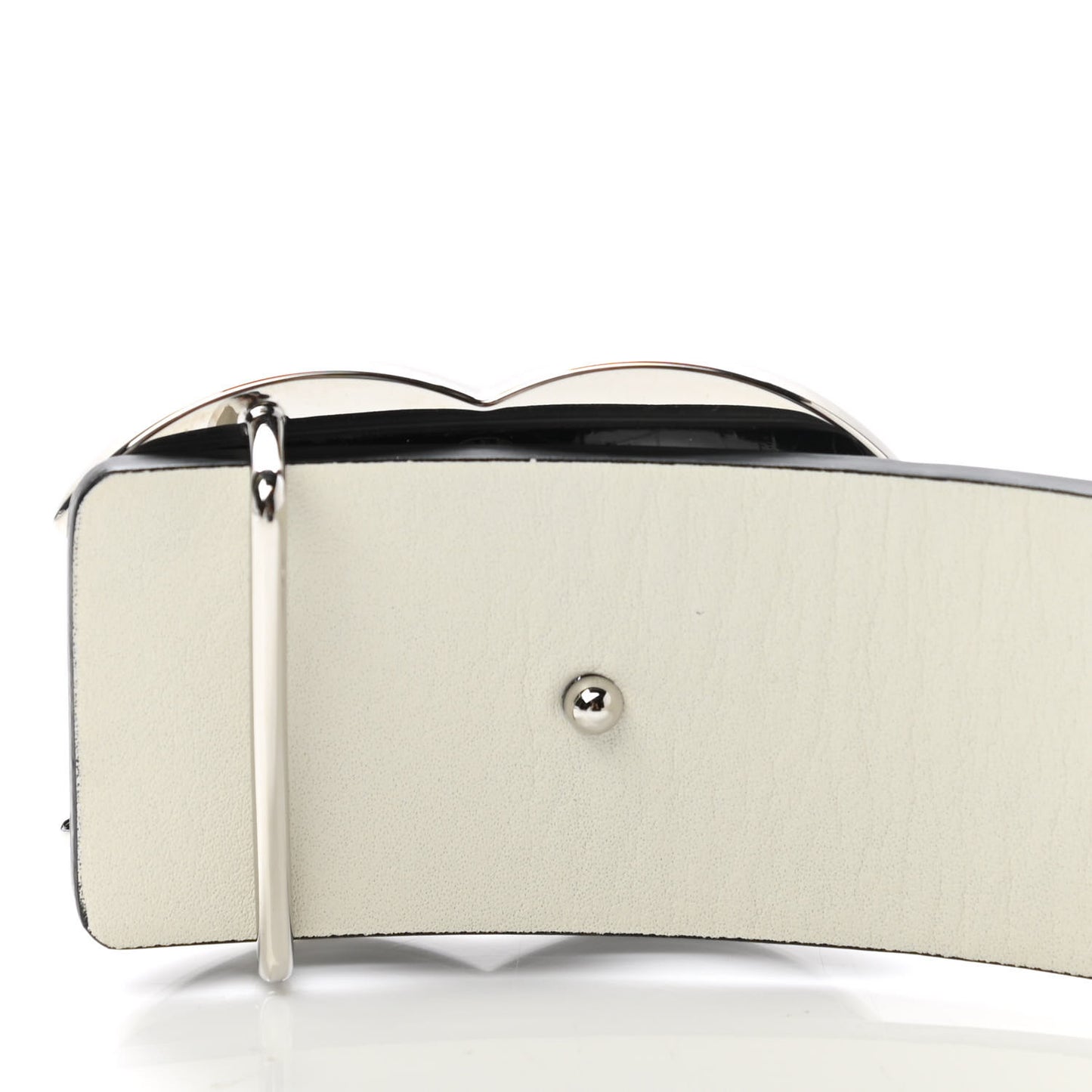 Patent Calfskin CC Reversible Belt 95 Black White