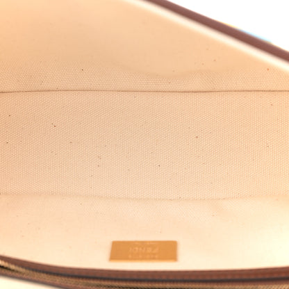 Fendi X SARA COLEMAN Canvas Vitello King Seta FF Fish Eye Embroidered Baguette Grezzo Multicolor Ghianda 5 of 11