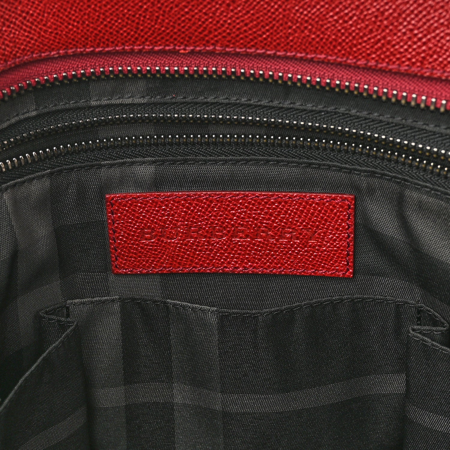 Burberry Textured Calfskin Small Newberg Briefcase Red 5 of 10