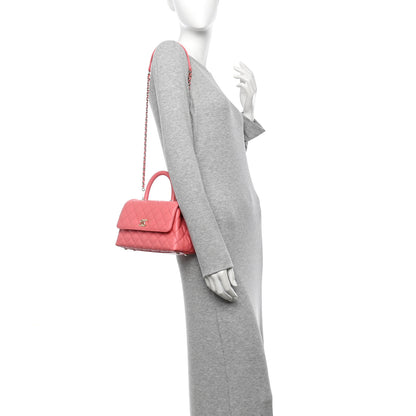 Chanel Caviar Quilted Mini Coco Handle Flap Pink 2 of 11