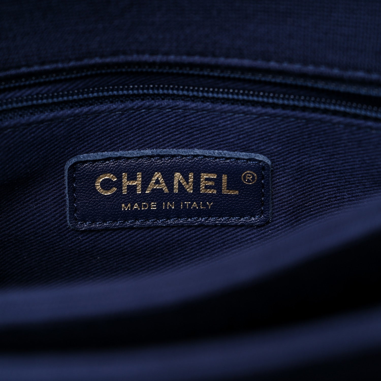 Chanel Jersey Chevron Quilted Small Trendy CC Dual Handle Flap Bag Navy Blue 6 of 10