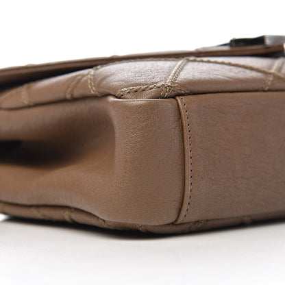 Saint Laurent Calfskin Matelasse Diamond Quilted Monogram Medium College Bag Brown 8 of 10