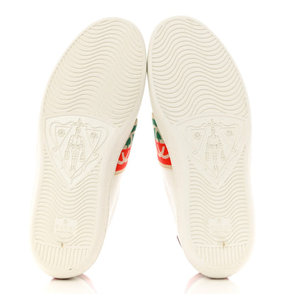 Gucci Calfskin Web Interlocking G Mens Ace Sneakers 8 White 5 of 9