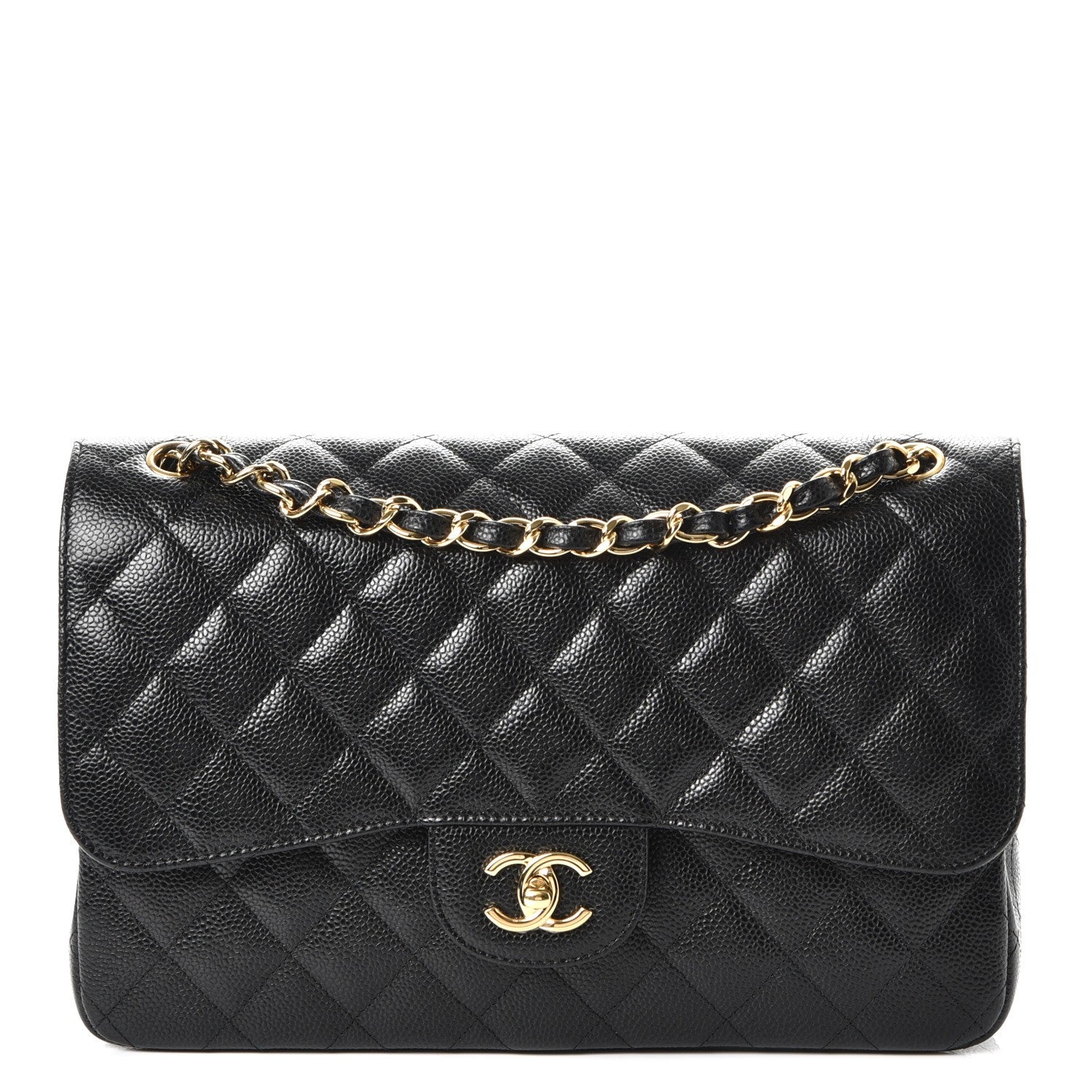 Chanel Caviar Quilted Jumbo Double Flap Black 1 of 9