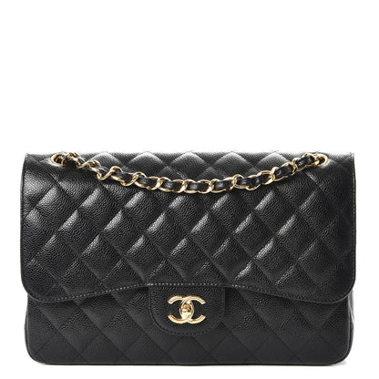 Chanel Caviar Quilted Jumbo Double Flap Black 1 of 9