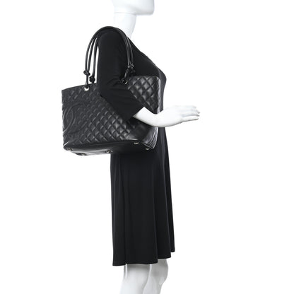 Chanel Calfskin Quilted Large Cambon Tote Black 2 of 12