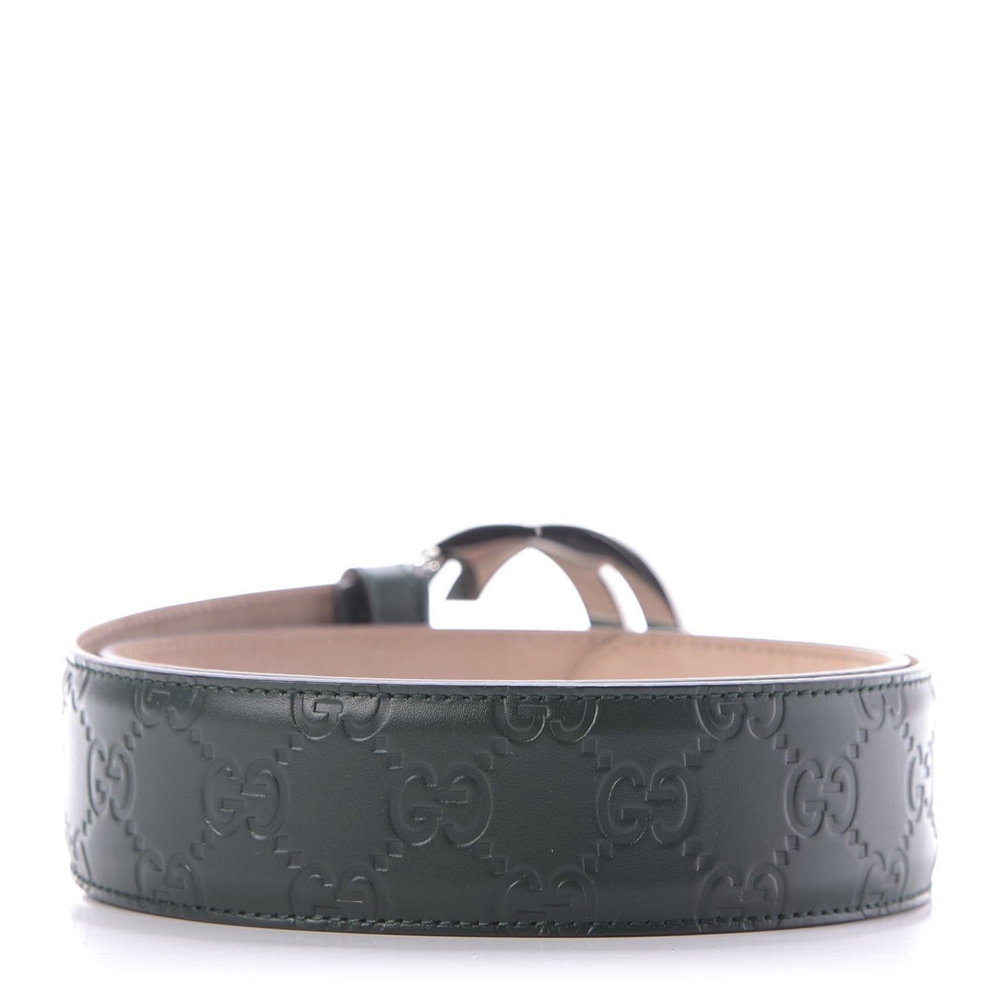 Guccissima Signature Interlocking G 40mm Belt 80 32 Verde