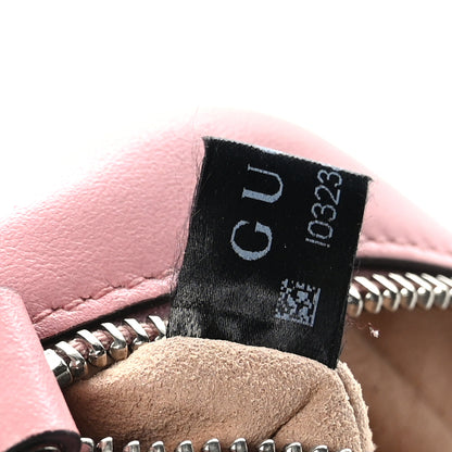 Gucci Calfskin Matelasse Mini GG Marmont Chain Shoulder Bag Wild Rose 8 of 11