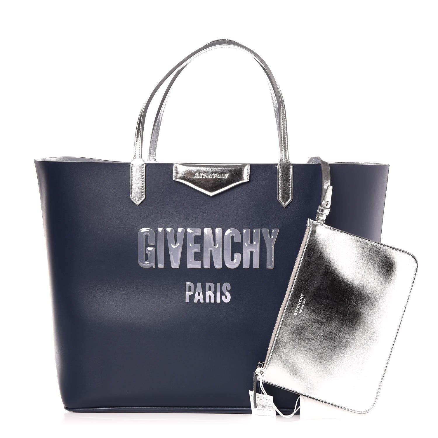 Givenchy Calfskin Large Antigona Tote Night Blue Silver 3 of 8