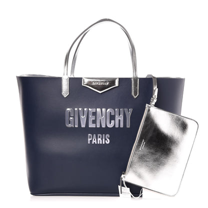Givenchy Calfskin Large Antigona Tote Night Blue Silver 3 of 8