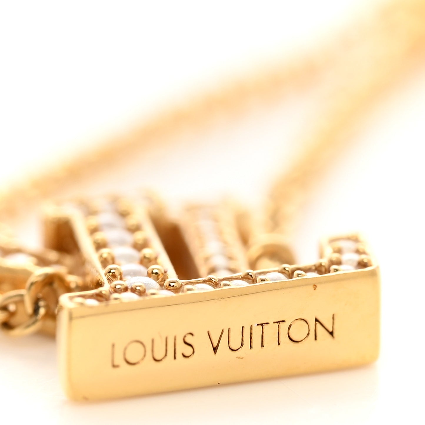 Metal Pearl LV Iconic Bracelet Gold