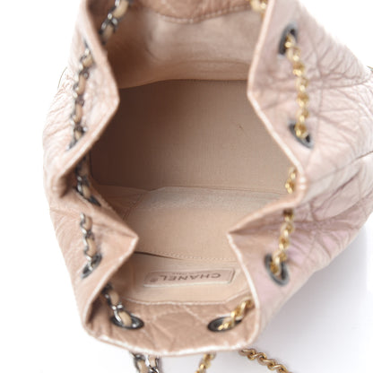 Chanel Iridescent Lambskin Calfskin Small Quilted Gabrielle Backpack Light Pink 5 of 10