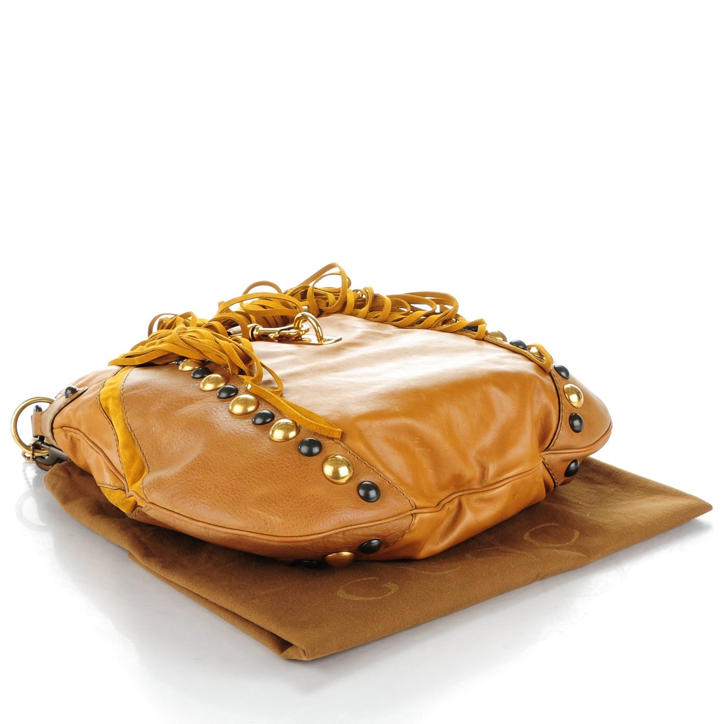 Calfskin Suede Fringe Babouska Hobo