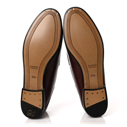 Gucci Lambskin Womens Brixton Horsebit Loafers 35.5 Vintage Bordeaux 5 of 9