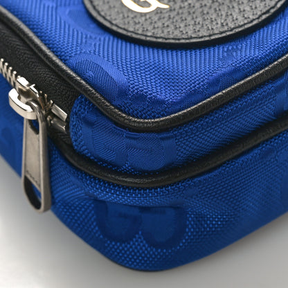 Gucci Econyl Nylon Monogram Off The Grid Shoulder Bag Guilted Blue Black 9 of 10