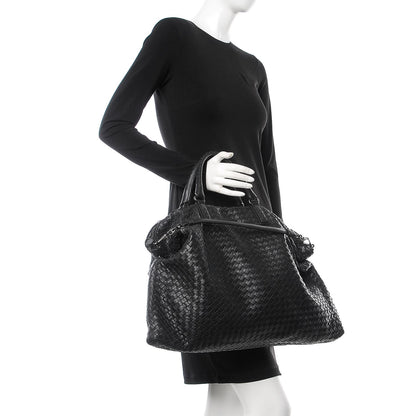 Bottega Veneta Nappa Intrecciato Maxi Convertible Tote Black 2 of 7