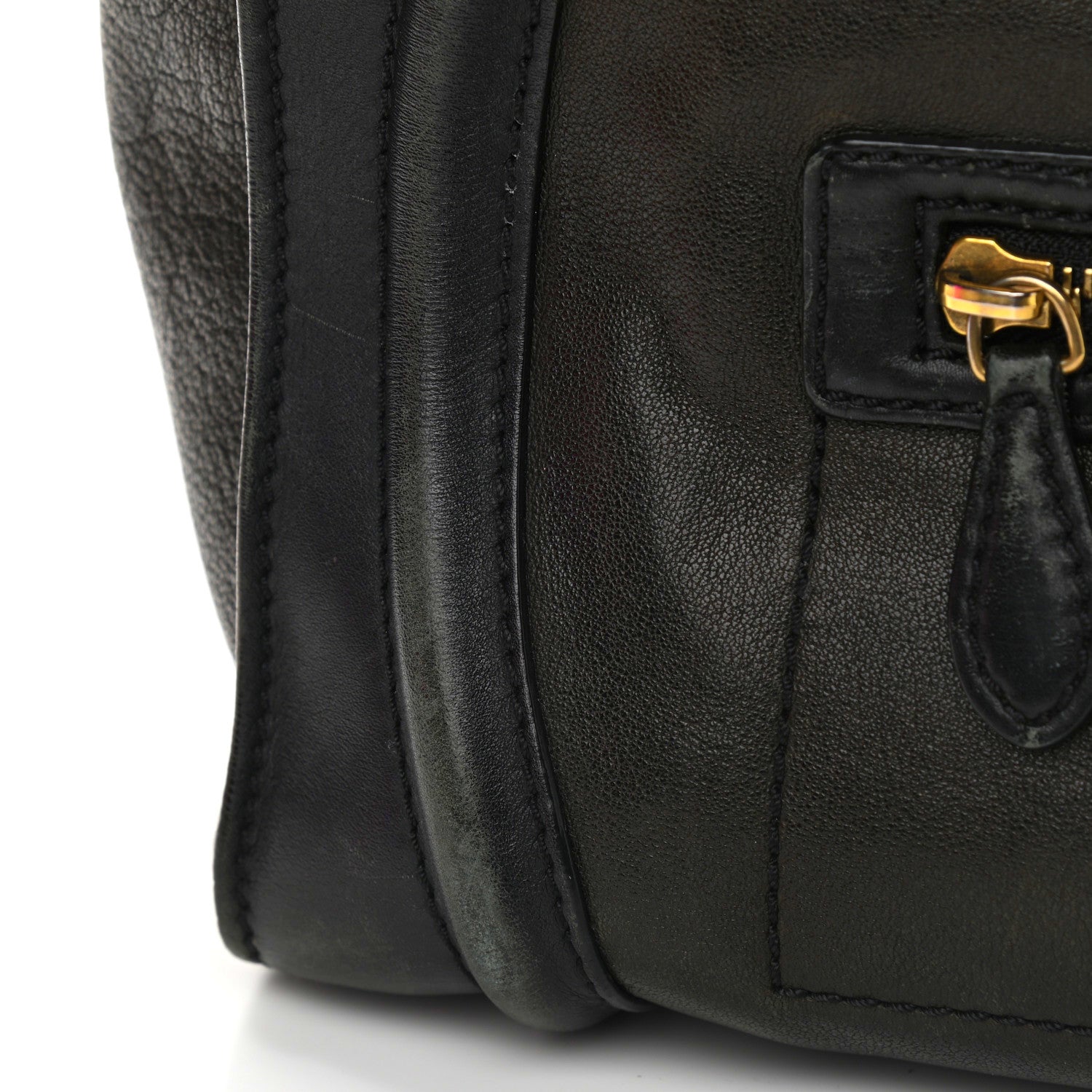 Celine Smooth Calfskin Mini Bi-Color Luggage Forest Black 15 of 29