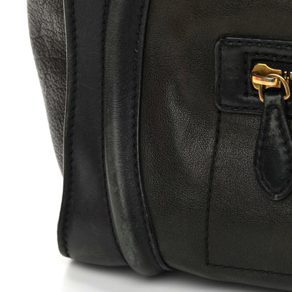 Celine Smooth Calfskin Mini Bi-Color Luggage Forest Black 15 of 29
