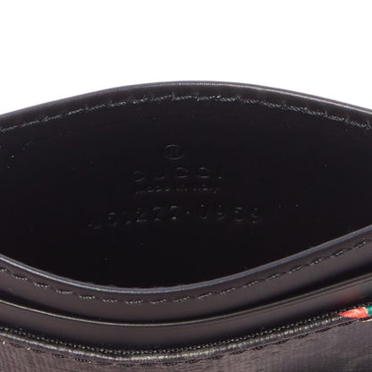 Gucci GG Supreme Monogram Bee Multicolor Appia Calfskin Card Holder Black Multicolor 6 of 7