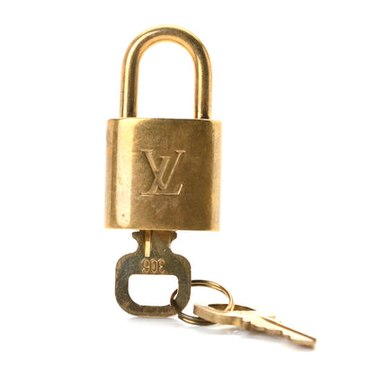 Louis Vuitton Brass Lock and 2 Keys Set #306 3 of 8