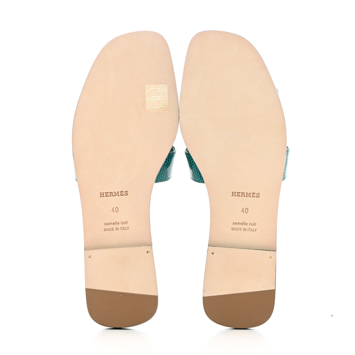Lizard Oran Sandals 40 Vert Emeraude