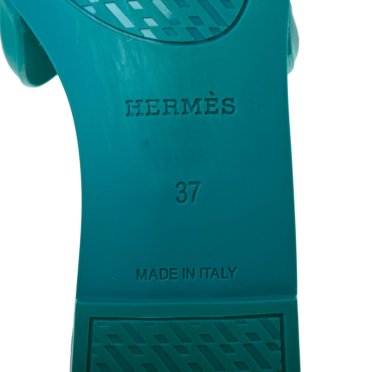 Hermes Rubber Aloha Sandals 37 Bleu Vif 6 of 6