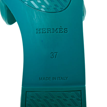 Hermes Rubber Aloha Sandals 37 Bleu Vif 6 of 6