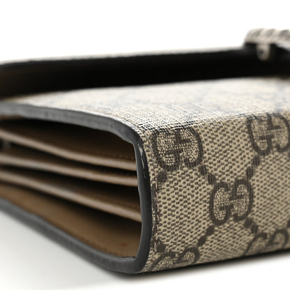 Gucci GG Supreme Monogram Mini Dionysus Chain Wallet Beige Taupe 8 of 10