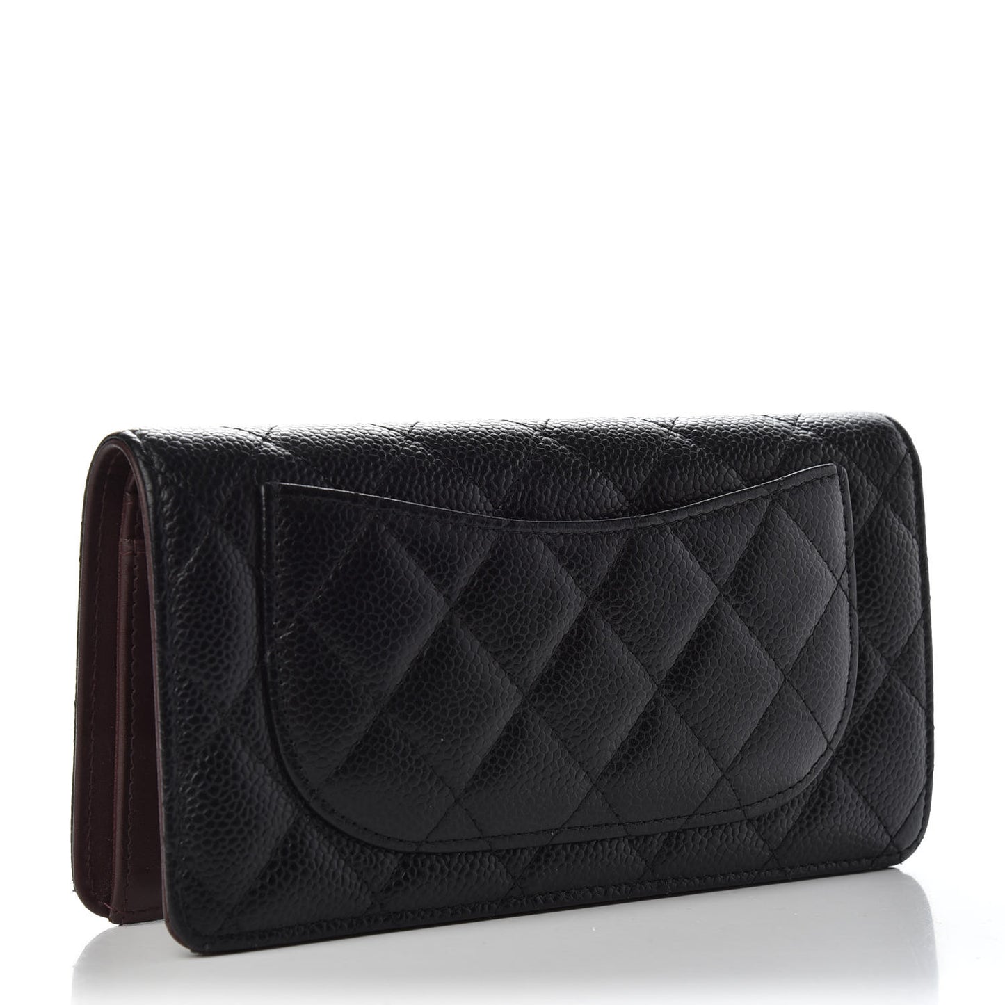 Caviar Quilted Yen Wallet Black