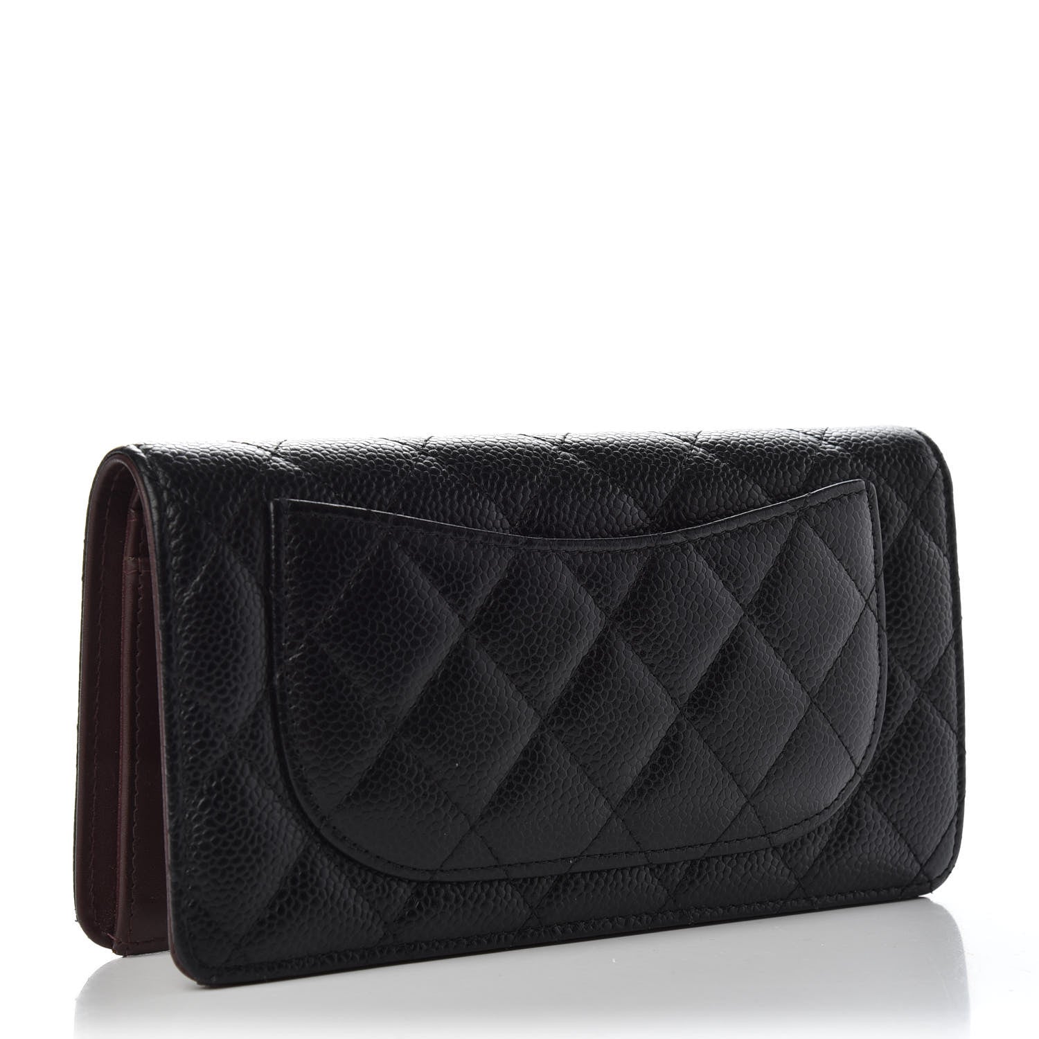 Chanel Caviar Quilted Yen Wallet Black 3 of 8