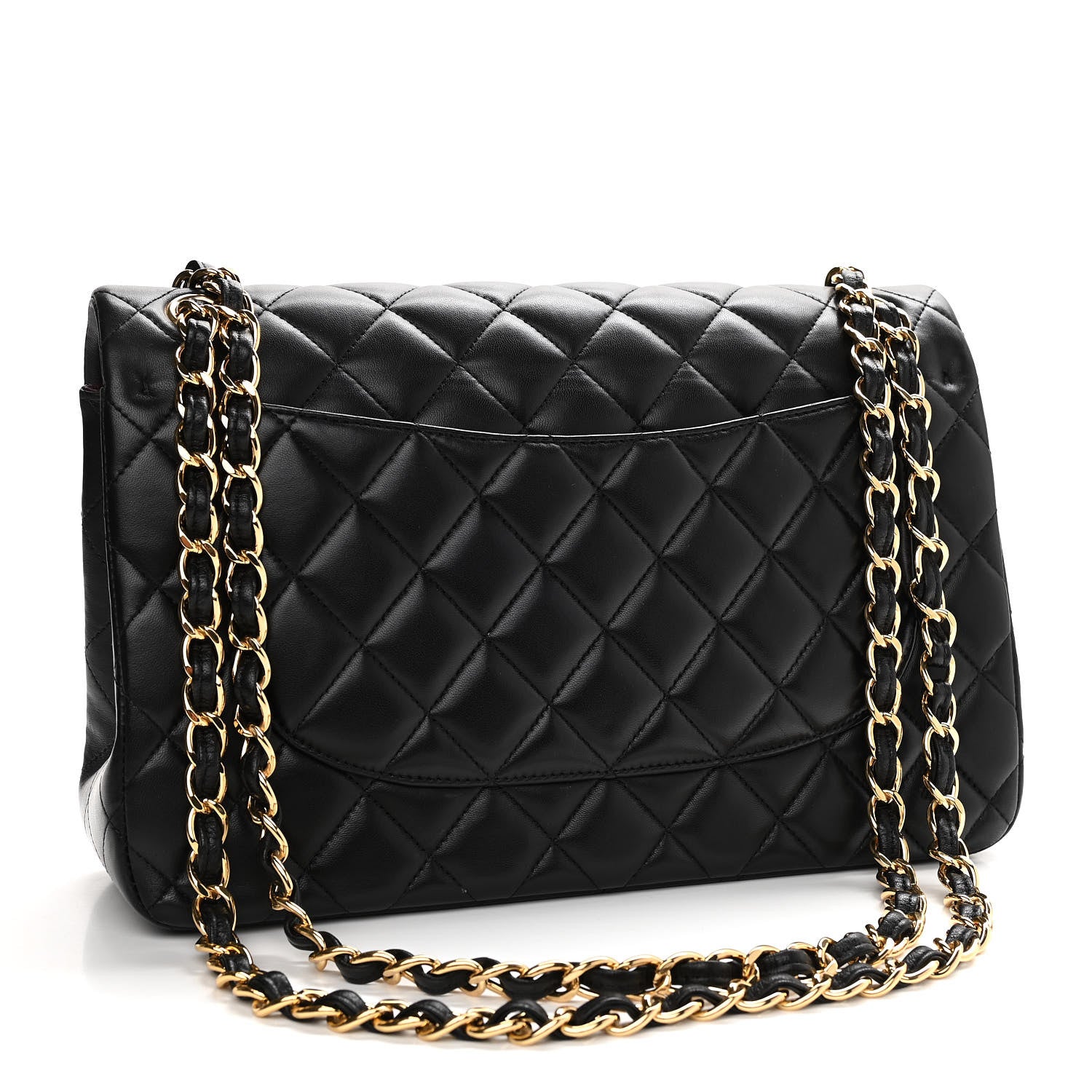 Chanel Lambskin Quilted Jumbo Double Flap Black 3 of 14